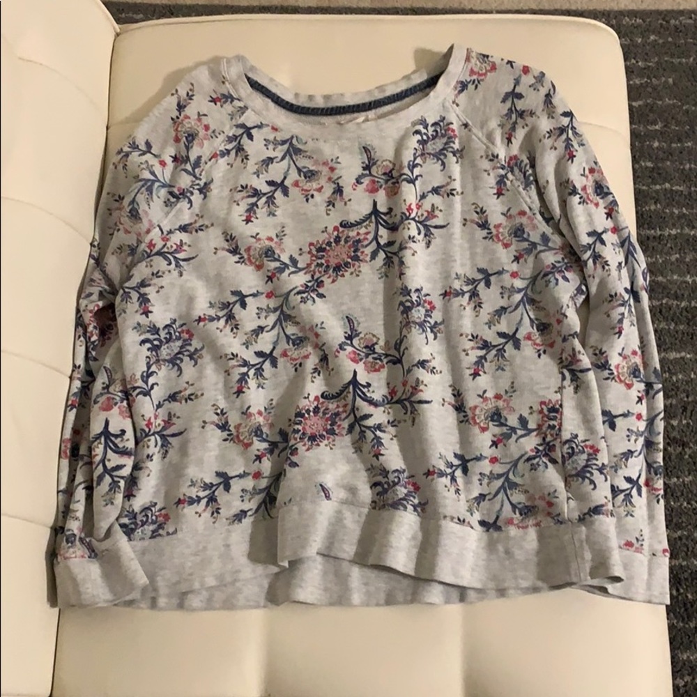 [SOLD] L.O.G.G. Light Grey Floral Sweatshirt Extra